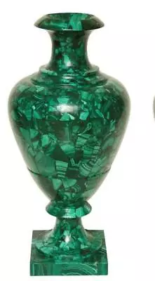 21  Marble Flower Vase Pot Inlay Green Malachite Home Decor Room Kitchen Sofa • $2525