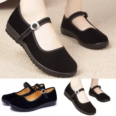 Womens Flats Slip On Pumps Dance Women Round Toe Fashion Mary Jane Comfort • $14.79