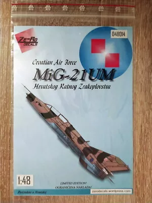 MiG-21UM Croatian Air Force 048014 Ze-Ro Decals 1:48 Model Decals • $10.50