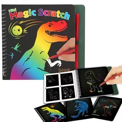 Depesche Trendy Dino World Magic Scratch Colouring Book Includes Scratching Pen • £7.49