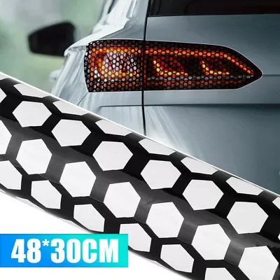 Car Rear Tail Light Honeycomb Sticker Universal Auto Taillight Lamp Cover Decal • $7.61