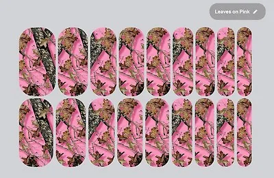 Jamberry Hunter Girl Pink Camo Nail Wraps ( REAL TREE CAMOUFLAGE ) FREE SHIPPING • $45