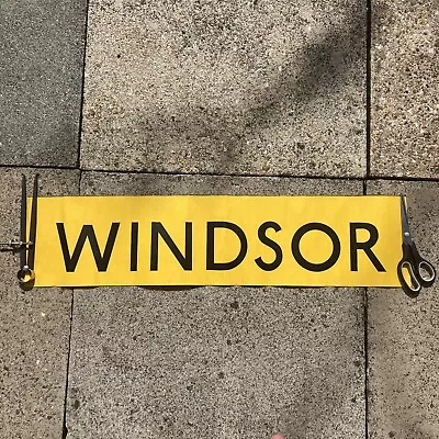 Vintage Windsor Bus Destination Blind 70s Public Transport Banner London Buses • £16.50