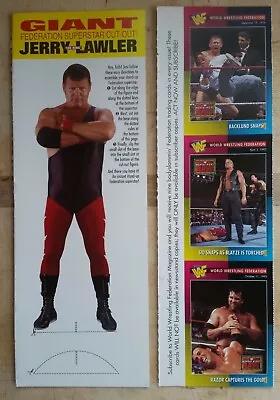 WWF Wrestling Magazine Cards 3 Uncut With Jerry Lawler Superstar Cut Out 1995 • $9.99