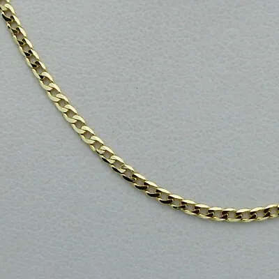 $229 • Buy Genuine Brand New Fine 9K Yellow Gold Italian Curb Chain Necklace 45cm - 80cm