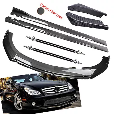 For Mercedes Benz Class W212 Front Bumper Lip Rear Splitter Spoiler Carbon Fiber • $149.99