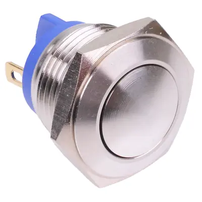 £4.49 • Buy Off-(On) 16mm Domed Stainless Steel Vandal Resistant Push Button Switch 2A SPST