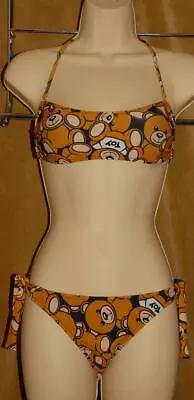 MOSCHINO Swim - 2 Pc - Teddy Bear Logo - Sexy Bikini Swimsuit Sz 36 *NEW TAGS! • $111.11