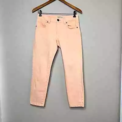 CAbi Jeans Size 2 Bree Cropped Midrise Skinny Jeans Orange Creamsicle #329 • $29