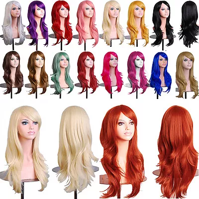 Long Straight Wave Cosplay Wig Halloween Anime Party Costume Full Wigs Synthetic • $19.32