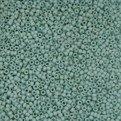 8.2g Rocailles Miyuki Seed Beads - 15/0 - Matte Seafoam Luster (2028) S0350 • £5.69