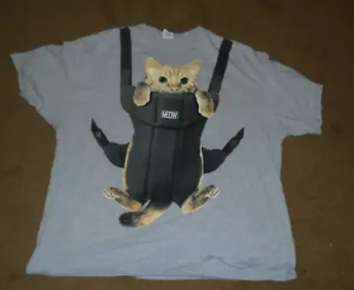 Cute Cat In A Baby Carrier T-shirt Adult 3XL XXXL • $1.89