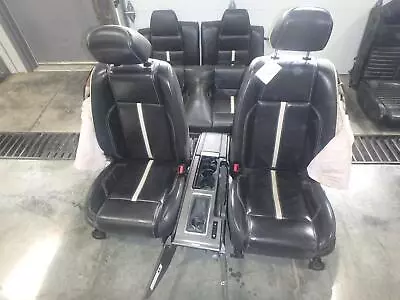 2010-2014 Ford Mustang Black Leather Front & Rear Seats W/console Driver Power • $1075.50