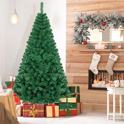 7Ft Artificial PVC Christmas Tree W/Stand Holiday Season Indoor Outdoor Green • $54.99