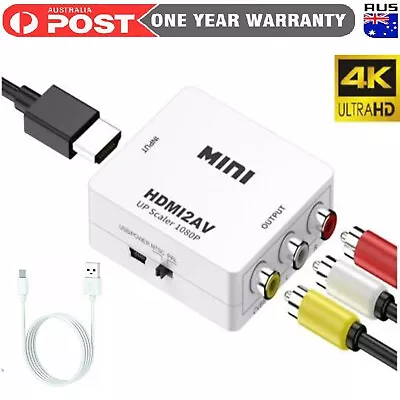 HDMI To AV Converter CVBS 3RCA Video Composite Converter Adapter + USB Full HD • $14.99