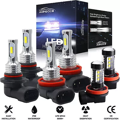 For Volvo C70 2006-2013 Combo LED Headlight High Low Beam Fog Light Bulbs 6x • $35.99