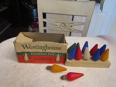 $9.99 • Buy Vintage Westinghouse Box 10 C6 Lamps Christmas Tree & 2 GE Lamps Miniature Base