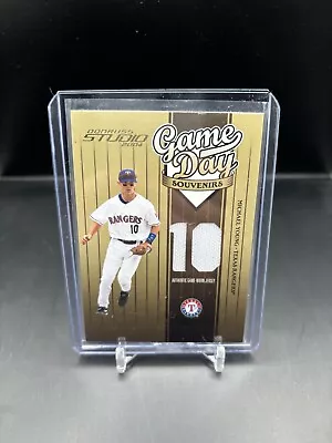 Michael Young 2004 Donruss Studio Game Day Souvenirs 10 Jersey /250 Rangers • $2.99