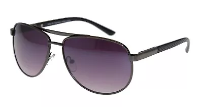 G&G Men Women Aviator Sunglasses Spring Loaded Metal Frame Smoke Brown -02056 • $22.99