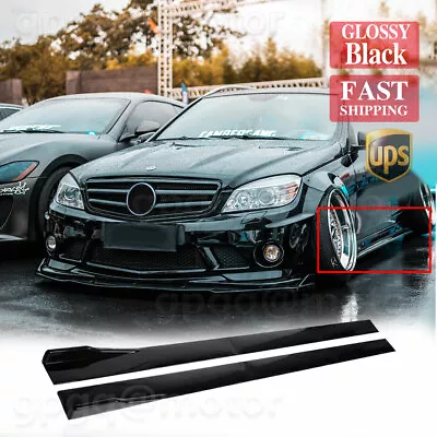 86.6'' For Mercedes C200 C300 C250 W204 Side Skirts Extension Rocker Splitters • $39.99