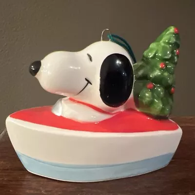 Peanuts Snoopy On A Boat Christmas Ornament United Feature Syndicate Inc. Japan • $15