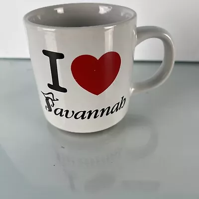 Vintage Never Used “ I ❤️ Savannah” Ceramic Mug • $14.95