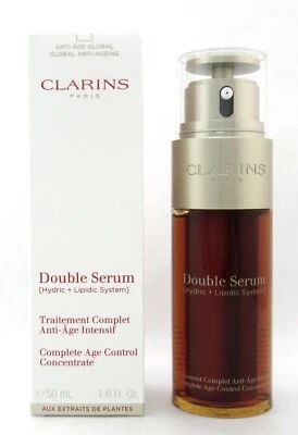 $64.99 • Buy Clarins Double Serum Complete Age Control Concentrate 1.6 Oz. New In Box