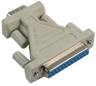 Db9m To Db25f Serial Port Adaptor Rs232 9 Pin Male To 25 Pin Female Converter • £3.99