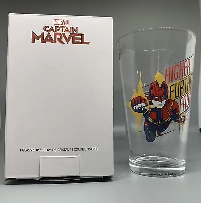 Funko Captain Marvel Glass Cup HIGHER FURTHER FASTER Smuggler’s Bounty Exclusive • $13.95