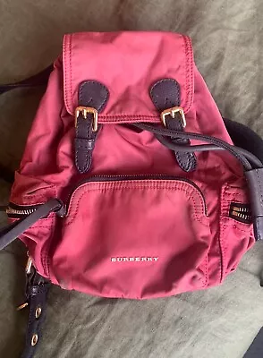 Burberry Mini Pink Nylon Rucksack • $200