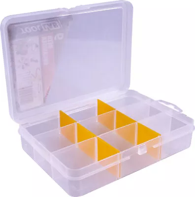 £4.99 • Buy 9 Compartment 5.5  Beta Organiser Storage Box For Small Parts, DIY, Crafts, Home