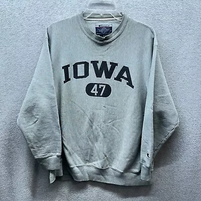 Vintage Iowa Hawkeyes Sweatshirt Mens Large Gray Reverse Weave 90s Champion Mens • $68.75