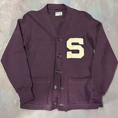 Vintage Wilson Varsity Letter Sweater Cardigan Size 38 Stuttgart AR 1960s • $60