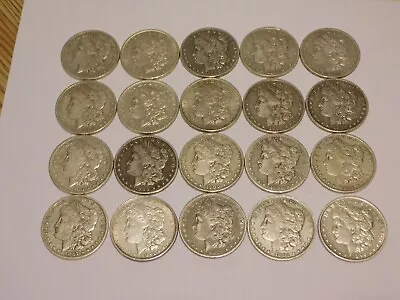 Roll Of 20 Silver Morgan Dollars. Mixed Dates. Very Good Condition. See Pics. • $569