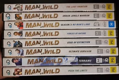 Man Vs Wild - Season 1 2 3 4 Bear Grylls DVD Bundle X 8 Region 4 FREE POSTAGE Au • $32.59