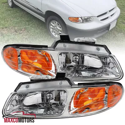 $65.07 • Buy Headlights Fits 1996-2000 Dodge Caravan Chrysler Voyager Replacement Assembly