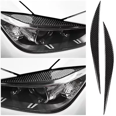 Carbon Fiber Headlight Eyelid Eyebrow Cover For BMW 3 Series F30 2012-2018 Decor • $17.99