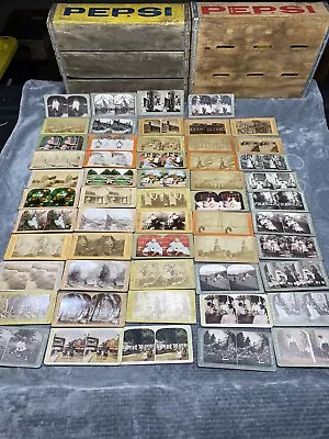 Antique Stereoscope Cards Stereoview Lot Of 54 Cards • $60