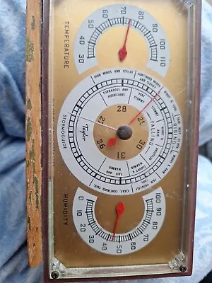 Vintage Taylor Stormoguide Temp Humid Barometer Weather Station Good Condition • $15.50