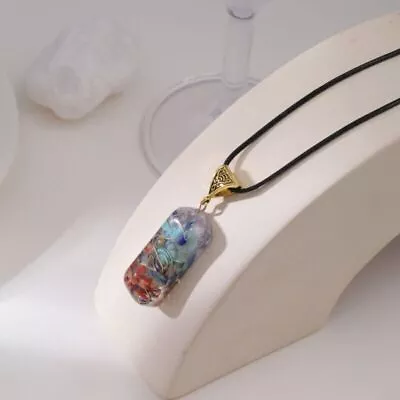 Energy 7 Chakra Natural Stone Pendant Yoga Reiki Healing Amulet Lucky Necklace • $2.71