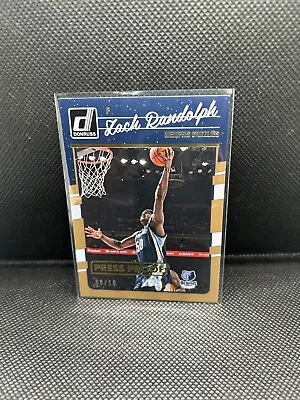 2016-17 Panini Donruss #33 Zach Randolph Gold /10 Grizzlies • $20