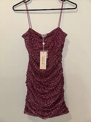Oh Polly Purple Leopard Print Dress - Size 12 • $20