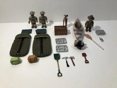 $29.99 • Buy Mighty World Lot Boy Scouts Camping Canoeing Figures Playset Accessories