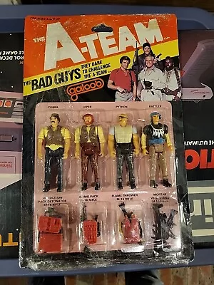 THE A TEAM BY Galoob 3.75 Figure Boxed Sealed Near Mint BAD GUYS MOC Cobra Viper • $300