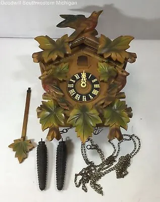 UNTESTED Vintage Schatz 8 Day Multi-Color Cuckoo Clock • $399.99
