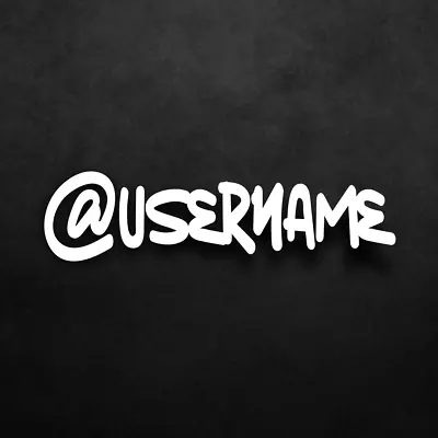 Custom Username Tag (Create Instagram TikTok Social User Insta Decal Sticker) • $16.90