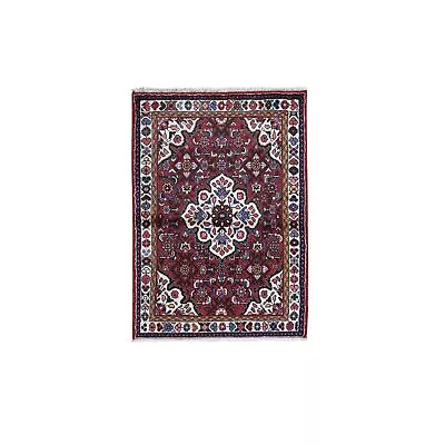 3'4 X4'9  New Farsian Amadan Flower Medallion Pure Wool Hand Knotted Rug R59883 • $312.30