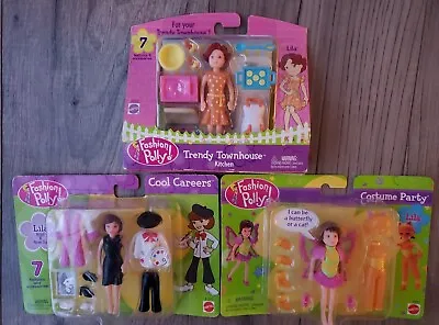 NEW Lot Of 3 Fashion Polly LILA Costume Party Cool Careers Townhouse Kitchen • $59.01