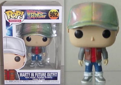 BACK TO THE FUTURE FUNKO POP MARTY IN FUTURE OUTFIT #962 ***Colored Custom Hat • $88