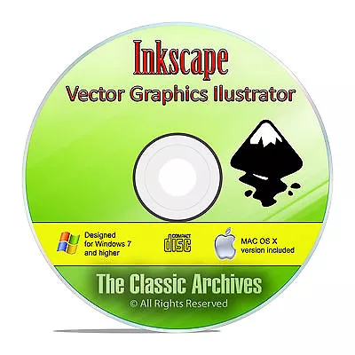 Inkscape The Professional Graphics Illustrator Drawing Software Win/Mac CD F20 • $7.99